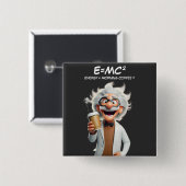 Mad Scientist Coffee Button (Vorne & Hinten)