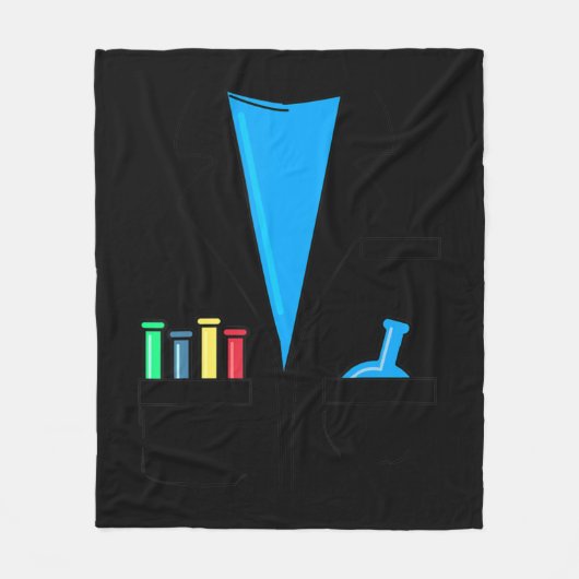 Mad Scientist Costume Nerd Chemistry Fun Science T Fleecedecke (Vorderseite)