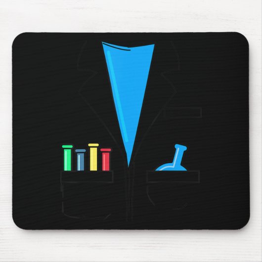 Mad Scientist Costume Nerd Chemistry Fun Science T Mousepad (Vorne)