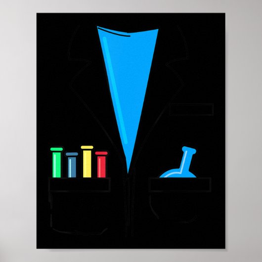 Mad Scientist Costume Nerd Chemistry Fun Science T Poster (Vorne)