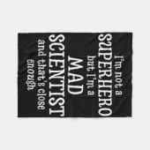 Mad Scientist Funny Halloween Party Fleecedecke (Vorderseite (Horizontal))
