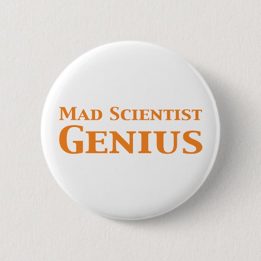 Mad Scientist Genius Button (Vorderseite)