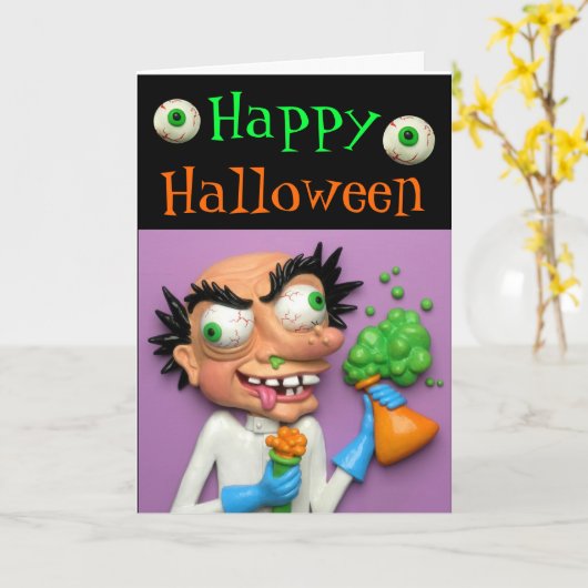 Mad Scientist Karte (Gelbe Blume)