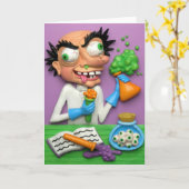 Mad Scientist Karte (Gelbe Blume)