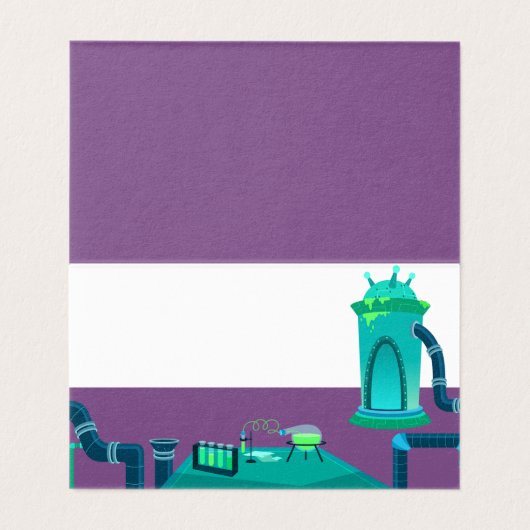 Mad Scientist|| Laboratorium| grün und Lila (Innenseite Aufgefaltet)