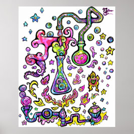 Mad Scientist Labrador Science Experiment Kunst dr Poster