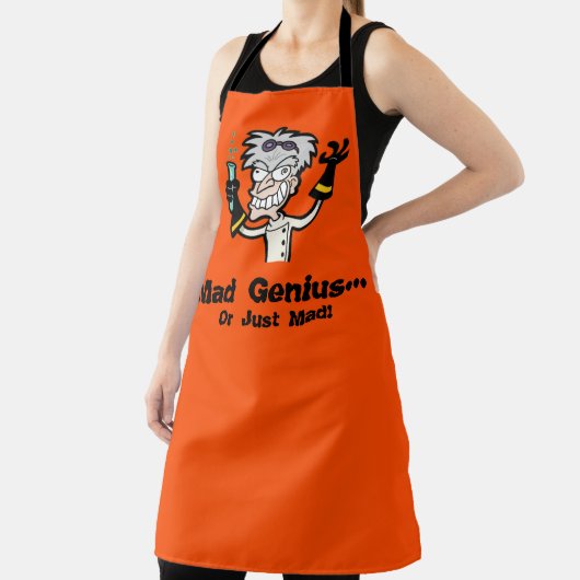 Mad Scientist Mad Genius Halloween überall über Pr Schürze (InSitu)