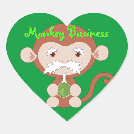 Mad Scientist Monkey Stickers (Vorderseite)