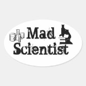 Mad Scientist Ovaler Aufkleber (Vorderseite)