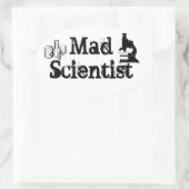 Mad Scientist Ovaler Aufkleber (Tasche)