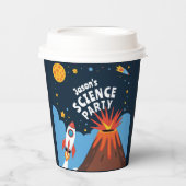 Mad Scientist Party Rocket Volcanes Kinderwissensc Pappbecher (Vorderseite)