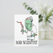 Mad Scientist Postcard Postkarte (Stehend Vorderseite)