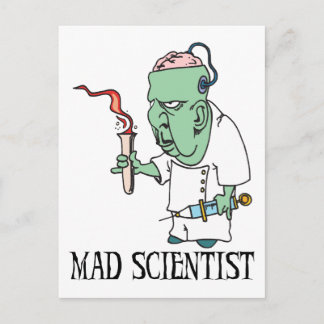 Mad Scientist Postcard Postkarte