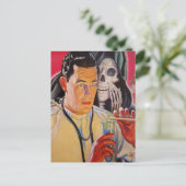 Mad Scientist Postkarte (Stehend Vorderseite)