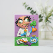 Mad Scientist Postkarte (Stehend Vorderseite)