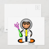 Mad Scientist (schlicht) Postkarte (Vorne/Hinten)