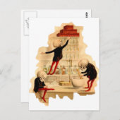 Mad Scientist Skeletts Postkarte (Vorne/Hinten)