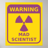 Mad Scientist Warning Poster (Vorne)