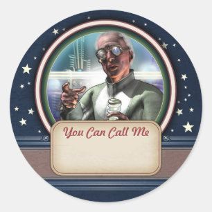 Mad Scientists #1 Name Tag Stickers