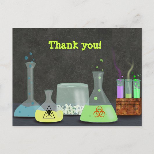 Mad Scientists danke Ihnen Postcard Postkarte (Vorderseite)