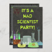 Mad Scientists-Party Einladung (Vorne/Hinten)