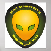 Mad Scientists sind auch Menschen Poster (Vorne)