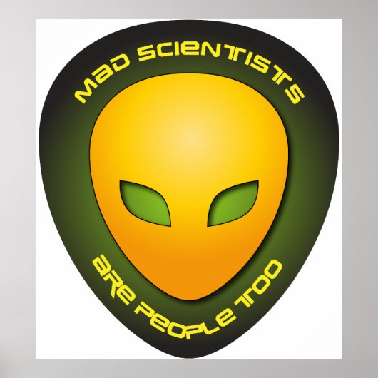 Mad Scientists sind auch Menschen Poster (Vorne)