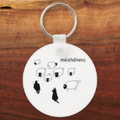 Mad Sheep beim Handstand schwarze Schafe Schlüsselanhänger (Vorderseite)