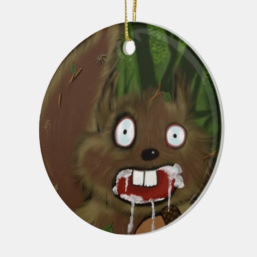 Mad Squirrel Keramik Ornament (Links)