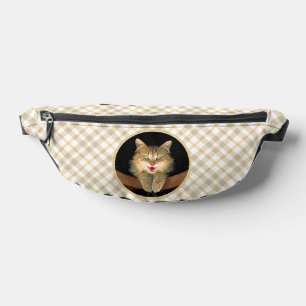 Mad Tabby Cat Portrait Malerei Niedliche Originell Bauchtasche