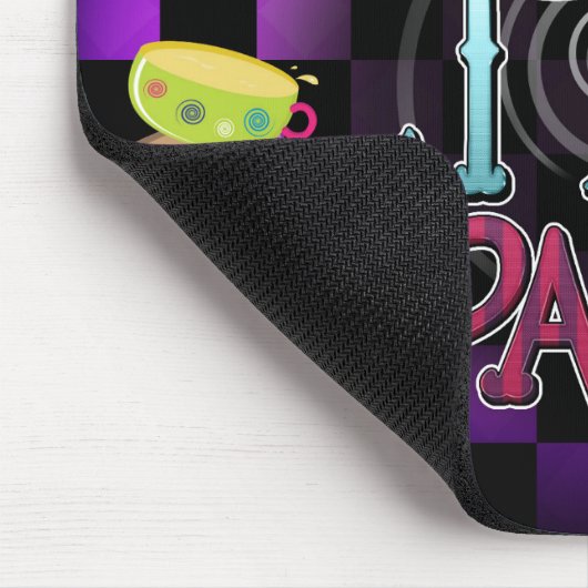 MAD TEA PARTY Whimsical Decoder Computer Mouse Pad Mousepad (Ecke)