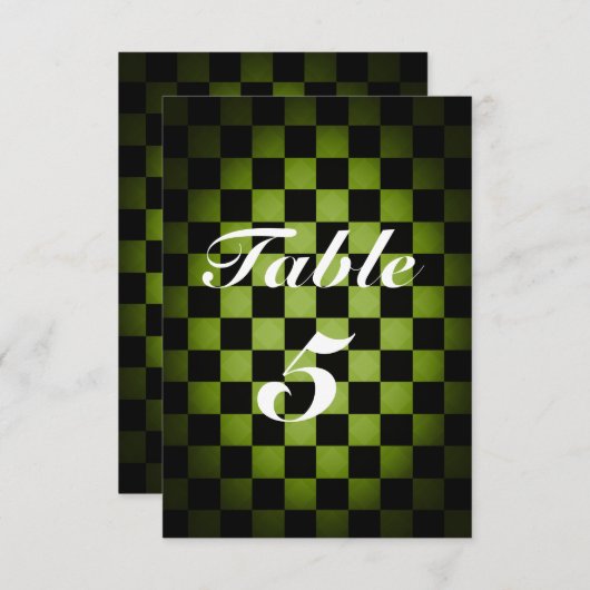 MAD TEA Party Whimsical Schachbrett Tischnummer Ca (Vorne/Hinten)