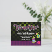 MAD TEA PARTY Wonderland Geburtstag DANKE Karte (Stehend Vorderseite)