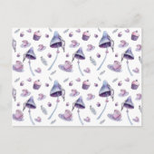 Mad Tee Party Rosa und Blau Wasserfarbe Postkarte (Vorderseite)