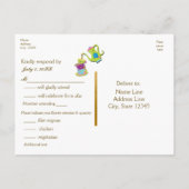 Mad Tee Party Wonderland Whimsical UAWG Postkarte (Rückseite)