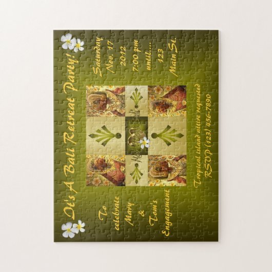 Mad über Bali Einladung Puzzle (Vertikal)