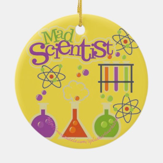 "MAD über WISSENSCHAFT!" Keramik Ornament (Hinten)