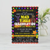 MAD VIBES PARTY EINLADUNG (Stehend Vorderseite)