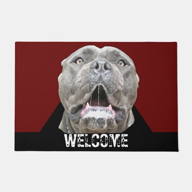 Mad Vorsicht Hund Corso Mastiff Doormat Fußmatte (Vorderseite)