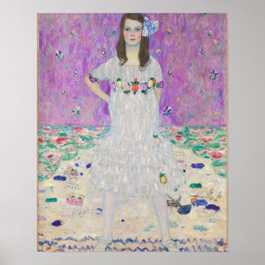 Mada Primavesi von Gustav Klimt Girl Lila Poster (Vorne)