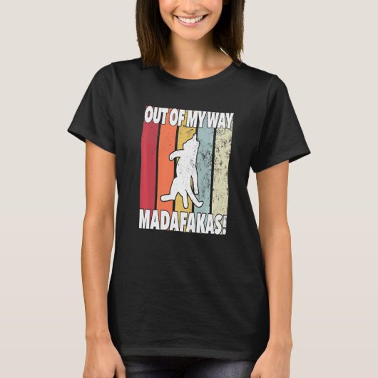 Madafakas Cat Vintage Tiermeme T-Shirt (Vorderseite)