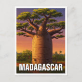 Madagascar Baobab Tree Travel Postkarte (Vorderseite)