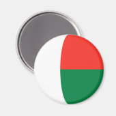 Madagascar Fisheye Flag Magnet (Vorderseite/Rückseite)