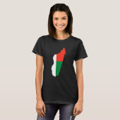 Madagascar flag in Madagascar outline Madagascar T-Shirt (Vorne ganz)