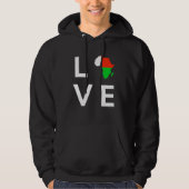 Madagascar Flag Love Africa Continent Silhouette M Hoodie (Vorderseite)