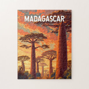 Madagascar-Illustration Reise Kunst Vintage Puzzle