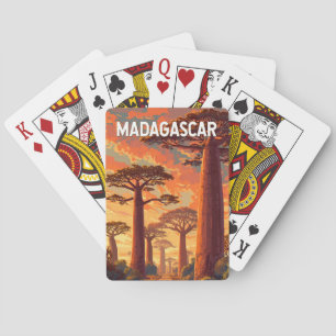 Madagascar-Illustration Reise Kunst Vintage Spielkarten