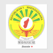 Madagascar National Siegel Patriotic Sticker (Blatt)