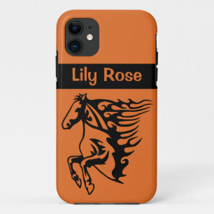 Madagascar Orange Pony Horse Bronco Steed Lineart Case-Mate iPhone Hülle