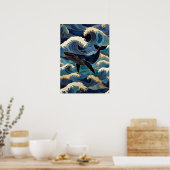 Madagascar Ozeanwal - Blaue & goldene Wellen |  Poster (Küche)